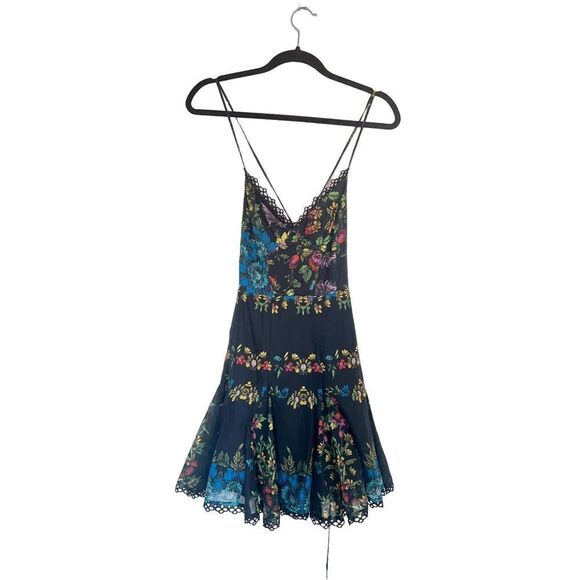 Charo Ruiz Short Dress Cania Garden Black Large - Picture 5 of 8